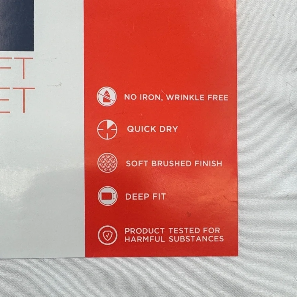 The Big One Extra-Soft Sheet Set - Classic White QUEEN size flat fitted pillow